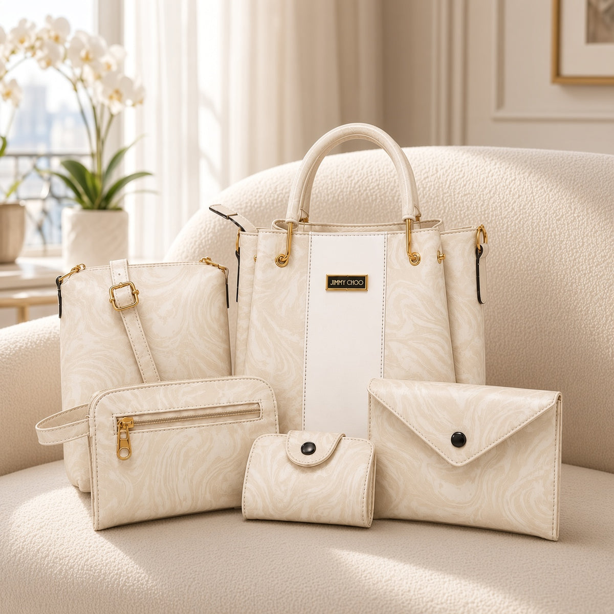 Jimmy choo High Quality 5Pcs Shoulder Bag