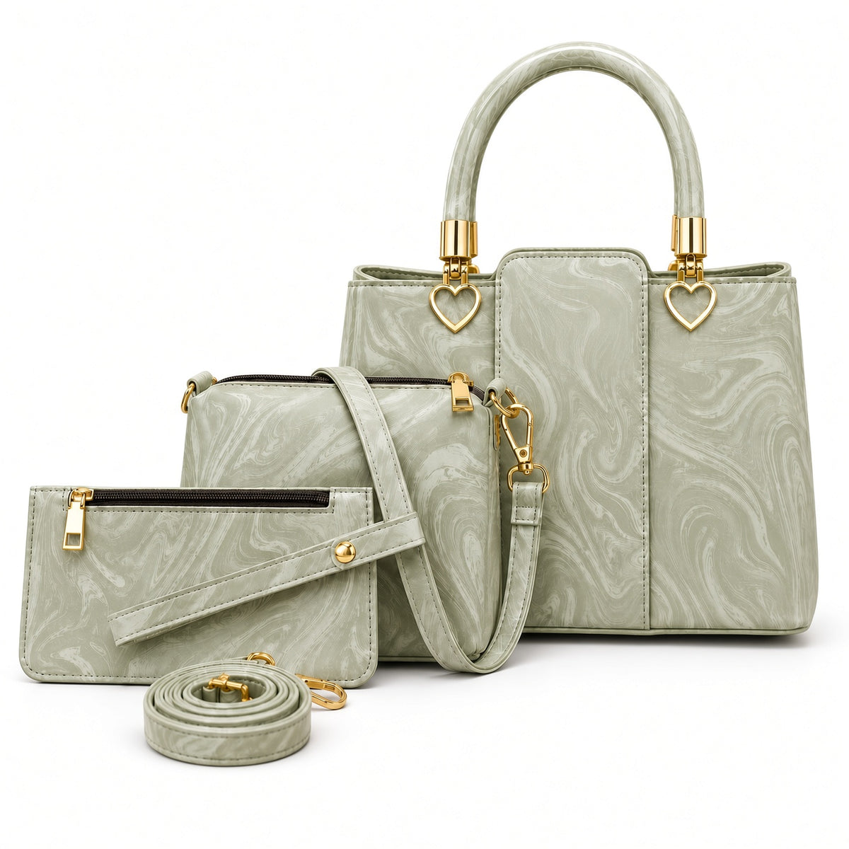 Dior Marbal Texture High Quality 3Pcs Shoulder Bag