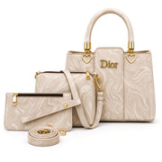 Dior Marbal Texture High Quality 3Pcs Shoulder Bag