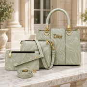 Dior Marbal Texture High Quality 3Pcs Shoulder Bag