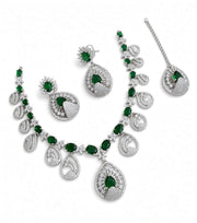 ✨ Emerald Peacock Jewelry Set