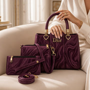 Dior Marbal Texture High Quality 3Pcs Shoulder Bag