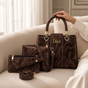 Dior Marbal Texture High Quality 3Pcs Shoulder Bag