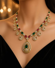 ✨ Emerald Peacock Jewelry Set