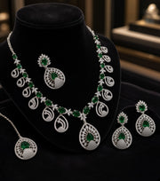 ✨ Emerald Peacock Jewelry Set