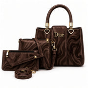 Dior Marbal Texture High Quality 3Pcs Shoulder Bag